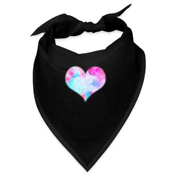 Herz Muster Kartenspiel Herz Karte - Bandana - Schwarz - Vorne