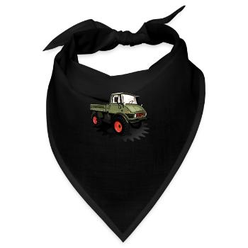 Unimog - Oldtimer - Offroad - Universal Motorgerät - Bandana - Schwarz - Vorne