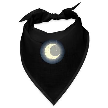 Mond und Sternschnuppe - Bandana - Schwarz - Vorne