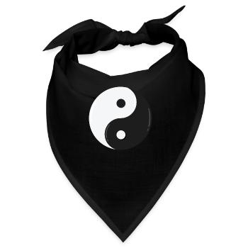 Yin und Yang - Bandana - Schwarz - Vorne