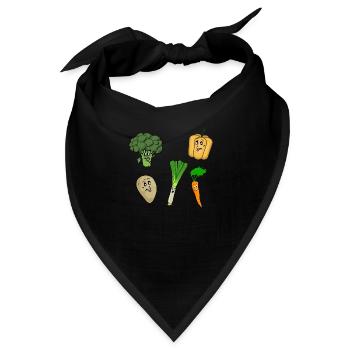 Glückliches Gemüse - Bandana - Schwarz - Vorne
