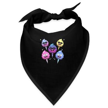 Süße Zuckerwatte - Bandana - Schwarz - Vorne