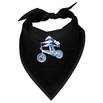 BMX Rennen Mountainbike Motocross - Bandana - Schwarz - Vorne