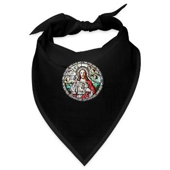 HEILIGSTES HERZ JESU - Bandana - Schwarz - Vorne