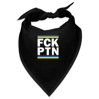 FCK PTN Ukraine Unterstützung Solidarität - Bandana - Schwarz - Vorne