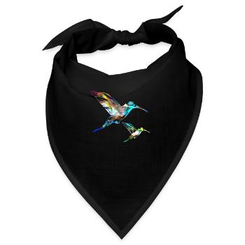 kolibri, graffiti ,malerei, vogel,malerei, - Bandana - Schwarz - Vorne