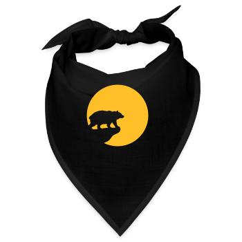 Bär Mond Klippe - Bandana - Schwarz - Vorne