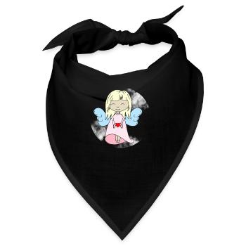 Engelchen mit Herz - Bandana - Schwarz - Vorne