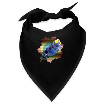 Feder - Bandana - Schwarz - Vorne