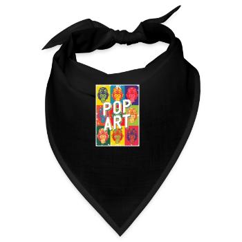 Pop Art - Bandana - Schwarz - Vorne