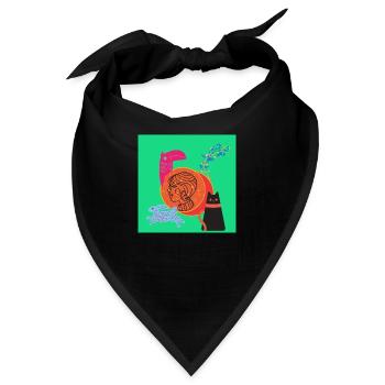 Weibliche Haustiere - Bandana - Schwarz - Vorne