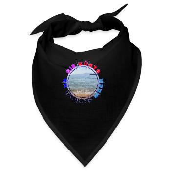 Sie Küste - Er wollte Meer - Bandana - Schwarz - Vorne