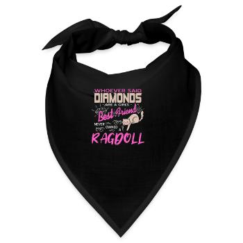Never Owned A Ragdoll Cat Lover T-Shirt Present - Bandana - Schwarz - Vorne