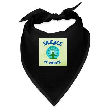 Stille Ich meditiere - Bandana - Schwarz - Vorne