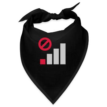 Schlechte Abdeckung Mobilfunk Verbindung - Bandana - Schwarz - Vorne