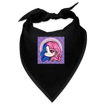Tiffany marie chibi mit Hintergrund - Bandana - Schwarz - Vorne