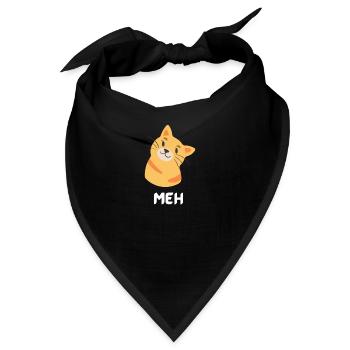 lustige meh Katze - Bandana - Schwarz - Vorne