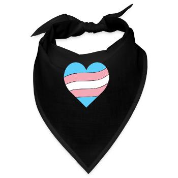 Transgender Herz | Pride - Bandana - Schwarz - Vorne