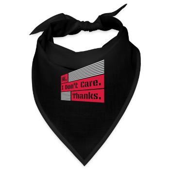 Hi I dont care - Bandana - Schwarz - Vorne