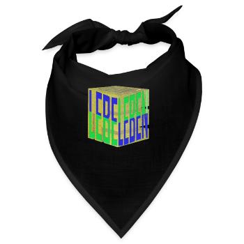 Lebe Dein Leben - Würfel - Bandana - Schwarz - Vorne