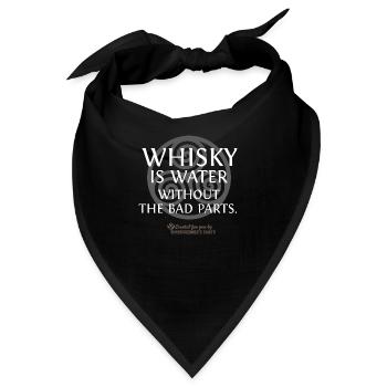 whisky is water - Bandana - Schwarz - Vorne