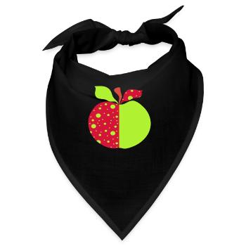 Apfel - Bandana - Schwarz - Vorne