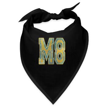 M8 - MACHT - Gold, Marmor, Berufung, Glaube - Bandana - Schwarz - Vorne