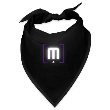 Buchstabe "M" - Bandana - Schwarz - Vorne