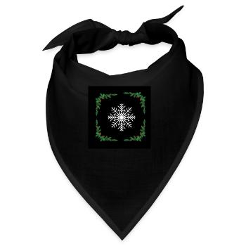 Schneeflocke - Bandana - Schwarz - Vorne