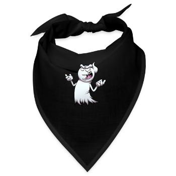 Böses lachendes Gespenst - Bandana - Schwarz - Vorne