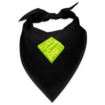 im fat lets party - Bandana - Schwarz - Vorne