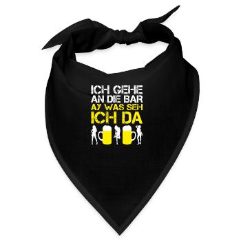 Lustiges Mallorca ICH GEHE AN DIE BAR, Bier Frauen - Bandana - Schwarz - Vorne