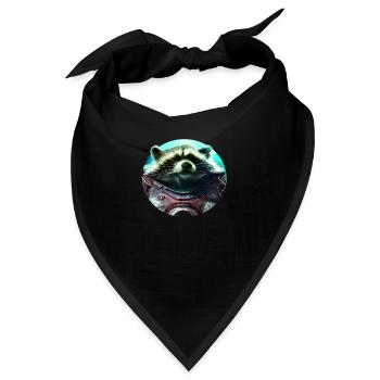 space raccoon - Bandana - Schwarz - Vorne