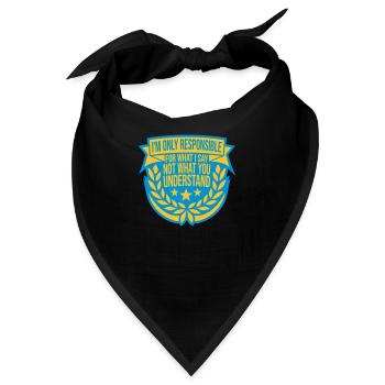 what I say Zitat - Bandana - Schwarz - Vorne