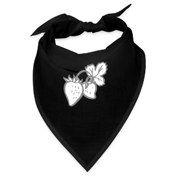 Erdbeeren Früchte Lustige Geschenkidee Obstanbau - Bandana - Schwarz - Vorne