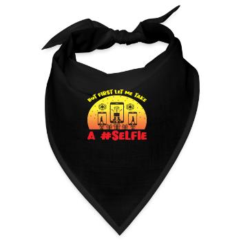 But first let me take a #Selfie - Bandana - Schwarz - Vorne