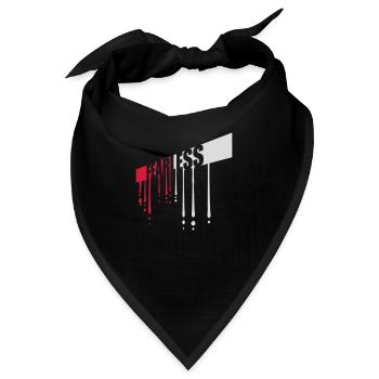 fearless Text Zitat Design - Bandana - Schwarz - Vorne