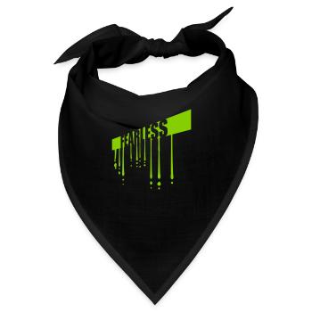 fearless Text Zitat Design - Bandana - Schwarz - Vorne