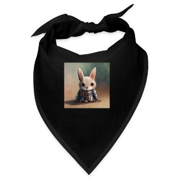 Cute Rabbit Knight 2 Hase - Bandana - Schwarz - Vorne