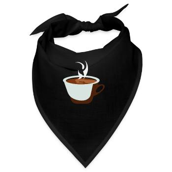 Kaffee Illustration Geschenkidee für Kaffeetrinker - Bandana - Schwarz - Vorne