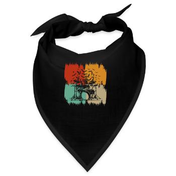 Schlagzeug Schlagzeuger Schlagzeug Schlagzeuger - Bandana - Schwarz - Vorne