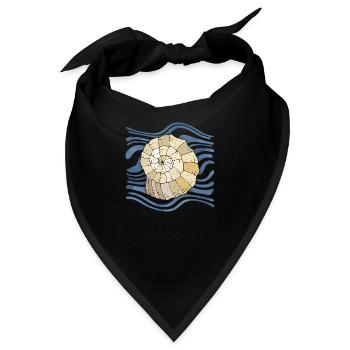 Muschel - Bandana - Schwarz - Vorne