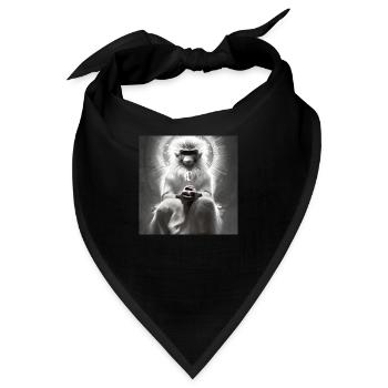 Serie: Wise Monkey - Bandana - Schwarz - Vorne