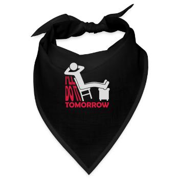 do it tomorrow Zitat - Bandana - Schwarz - Vorne