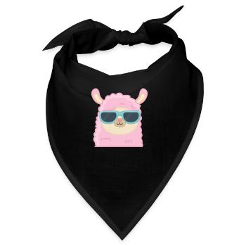 Coole Lama - Bandana - Schwarz - Vorne