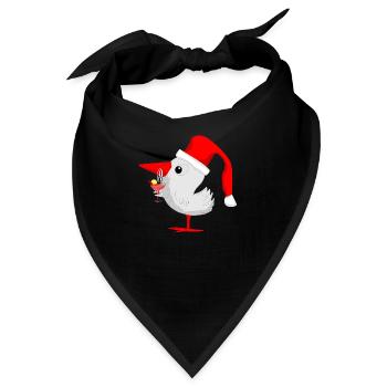 Herman Winter Weihnacht Vogerl - Bandana - Schwarz - Vorne