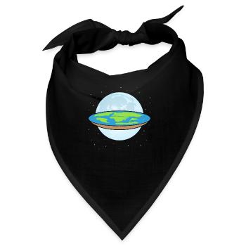 Flat Earth Theory Believer - Globe Conspiracy - Bandana - Schwarz - Vorne