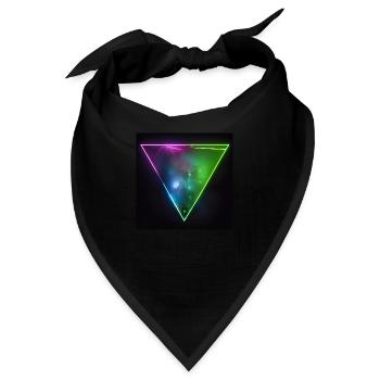 Triangle cityscape Tokio neon lights at night - Bandana - Schwarz - Vorne