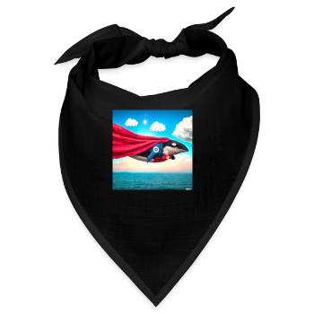 Super-Whale in the Sky - Bandana - Schwarz - Vorne
