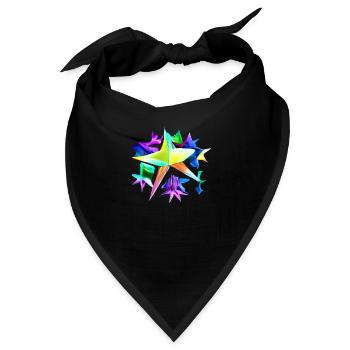 Stern bunt - Bandana - Schwarz - Vorne